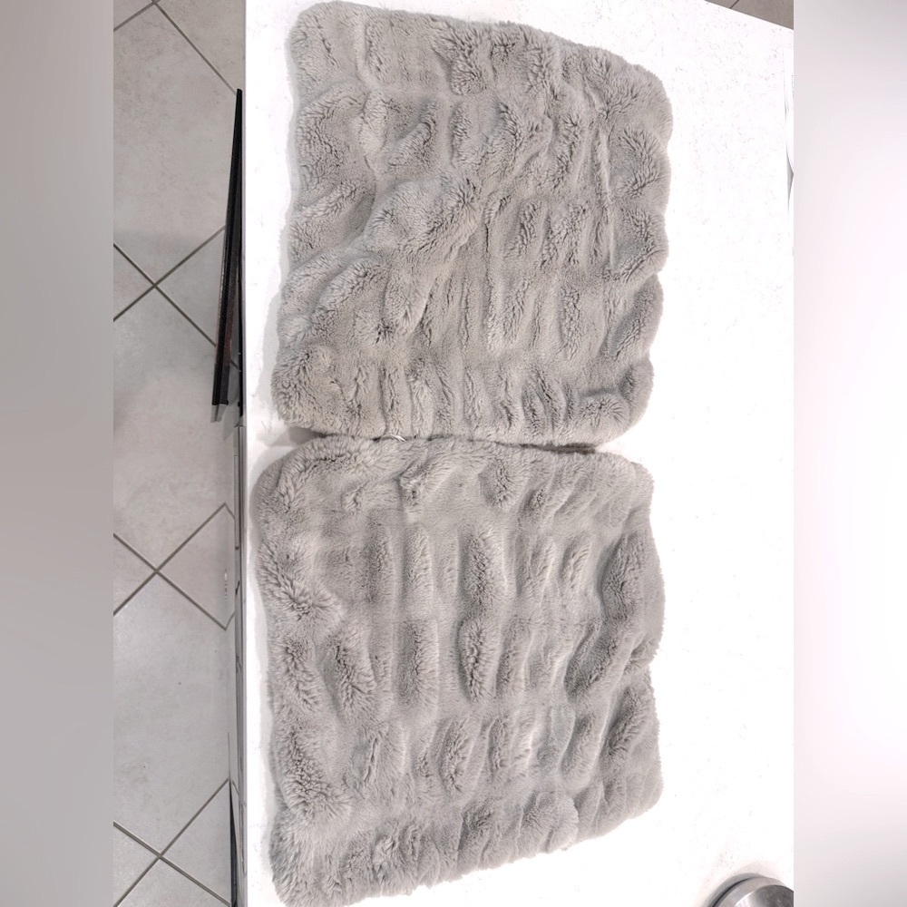 PotteryBarn faux fur pillow covers (2)